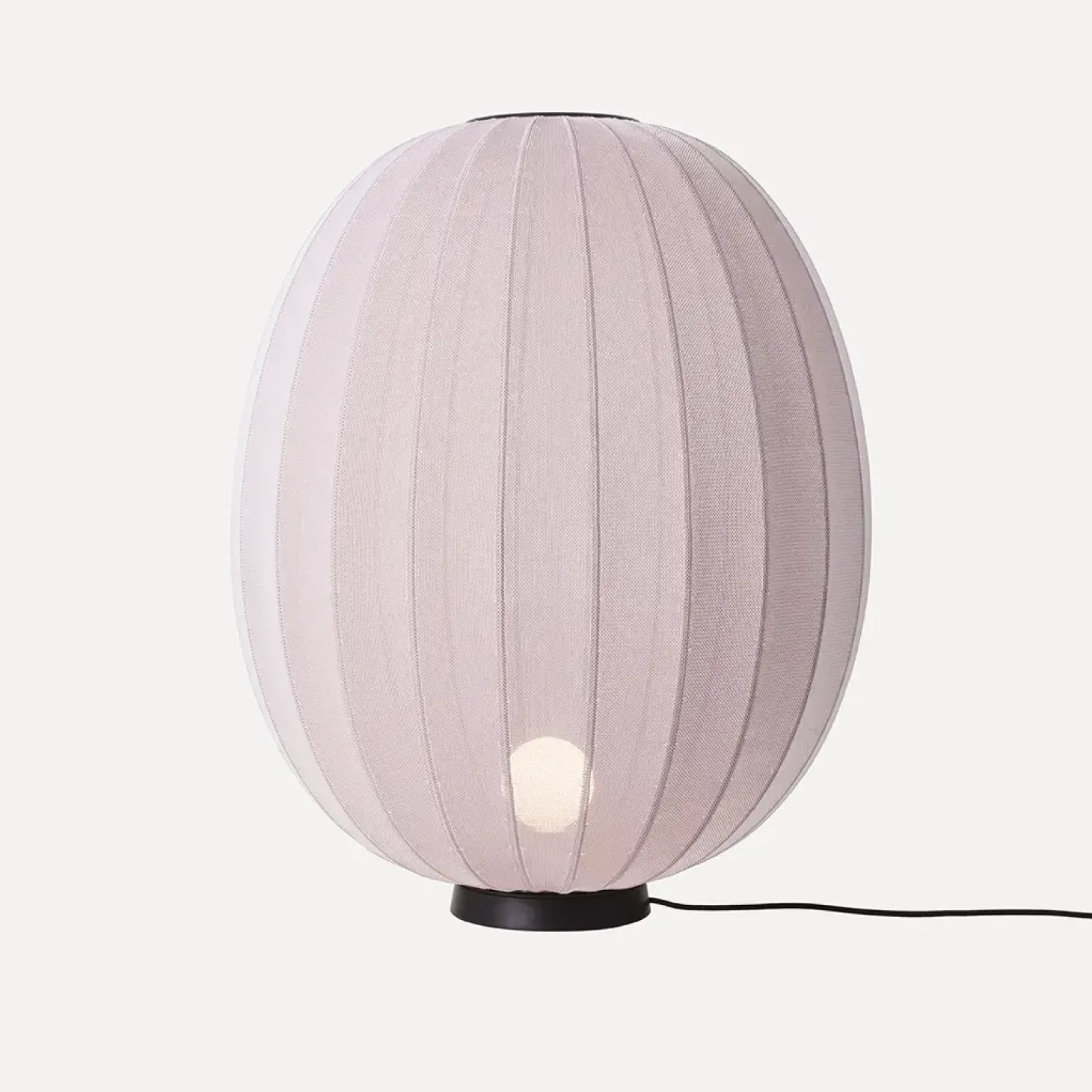 Made By Hand - Gulvlampe - Knit-Wit 65 High Oval Floor Level - Light Pink