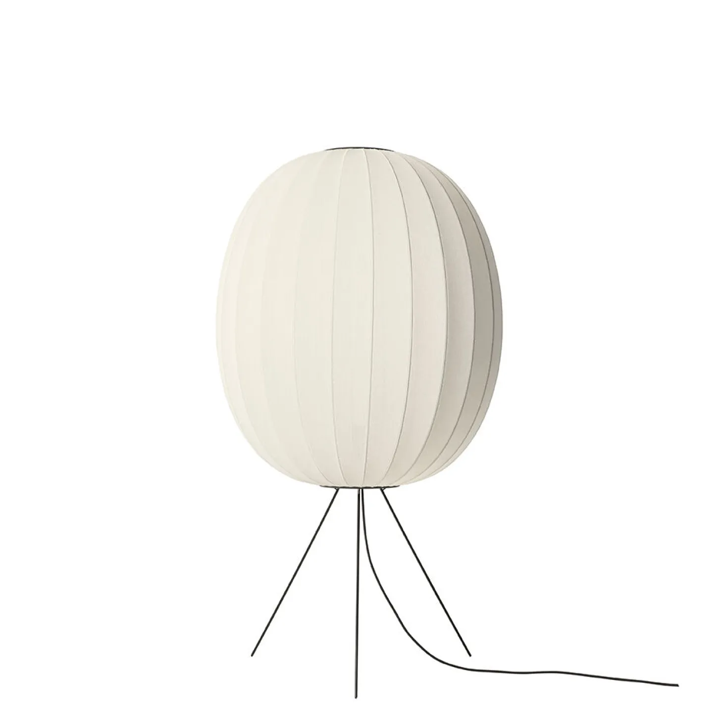 Made By Hand - Gulvlampe - Knit-Wit 65 High Oval Floor Medium - Pearl White
