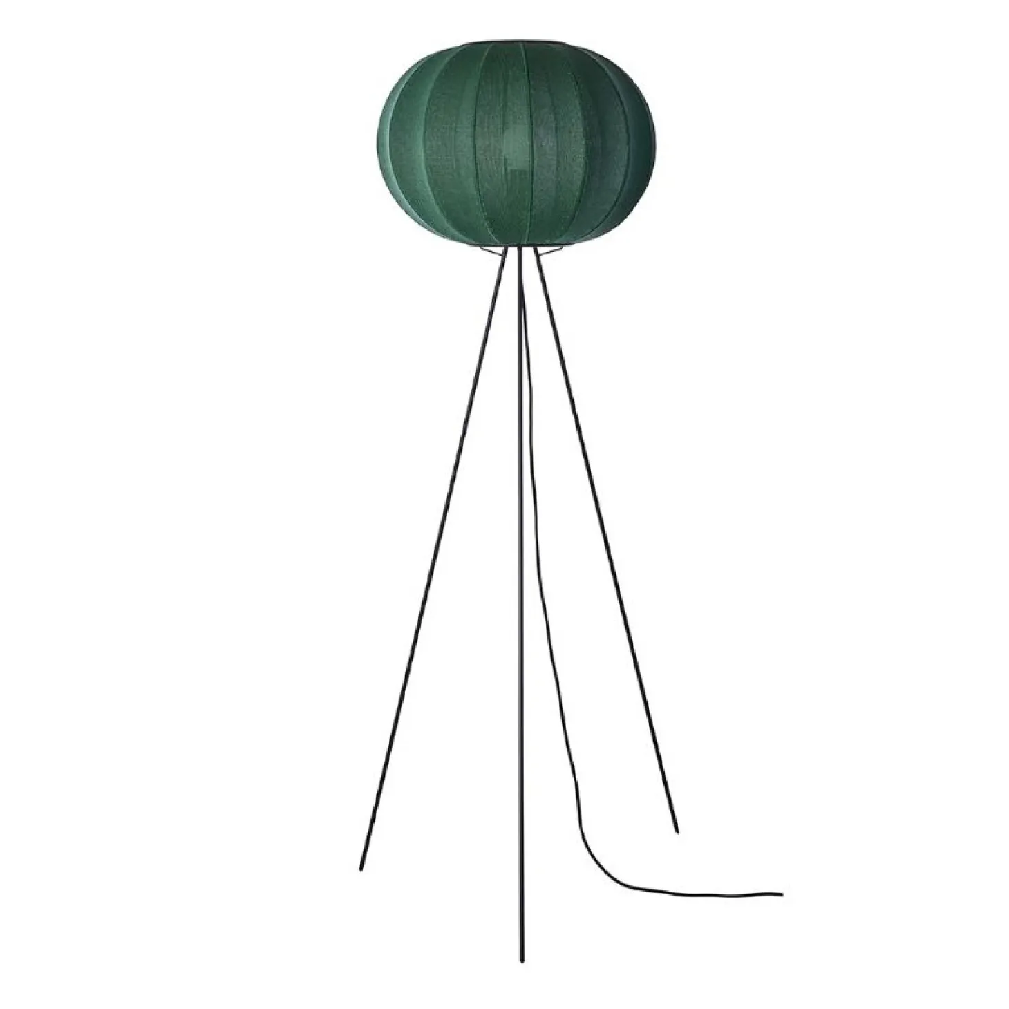 Made By Hand - Gulvlampe - Knit-Wit 45 Round Floor High - Tweed Green