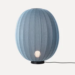 Made By Hand - Gulvlampe - Knit-Wit 65 High Oval Floor Level - Blue Stone