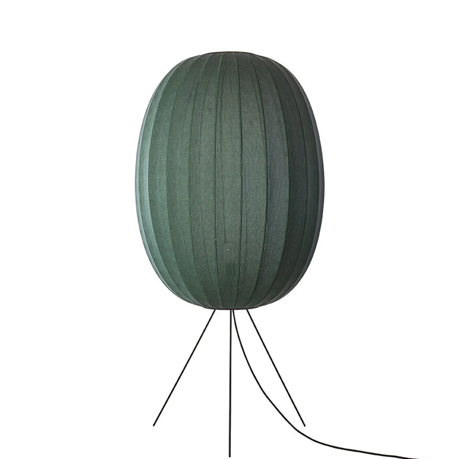 Made By Hand - Gulvlampe - Knit-Wit 65 High Oval Floor Medium - Tweed Green