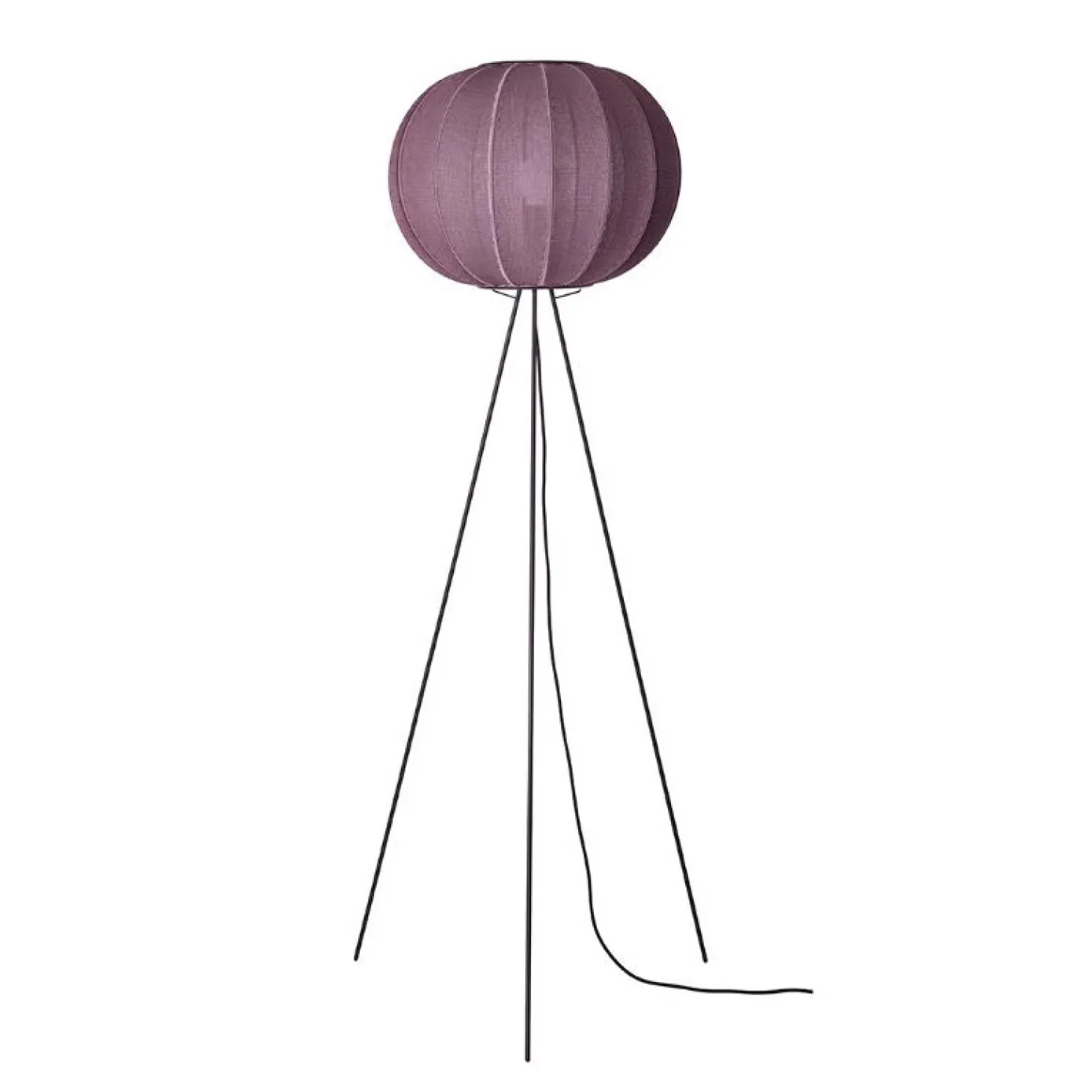 Made By Hand - Gulvlampe - Knit-Wit 60 Round Floor High - Burgundy