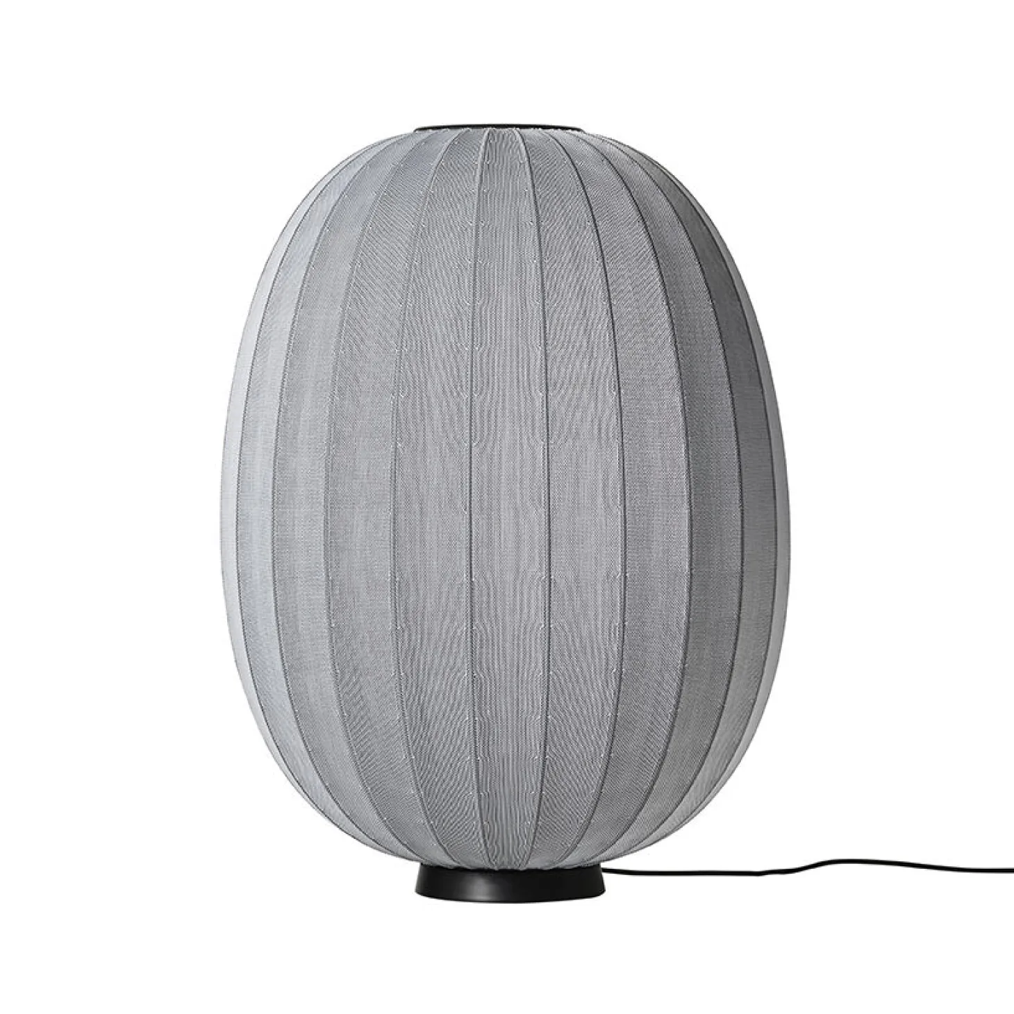 Made By Hand - Gulvlampe - Knit-Wit 65 High Oval Floor Level - Silver