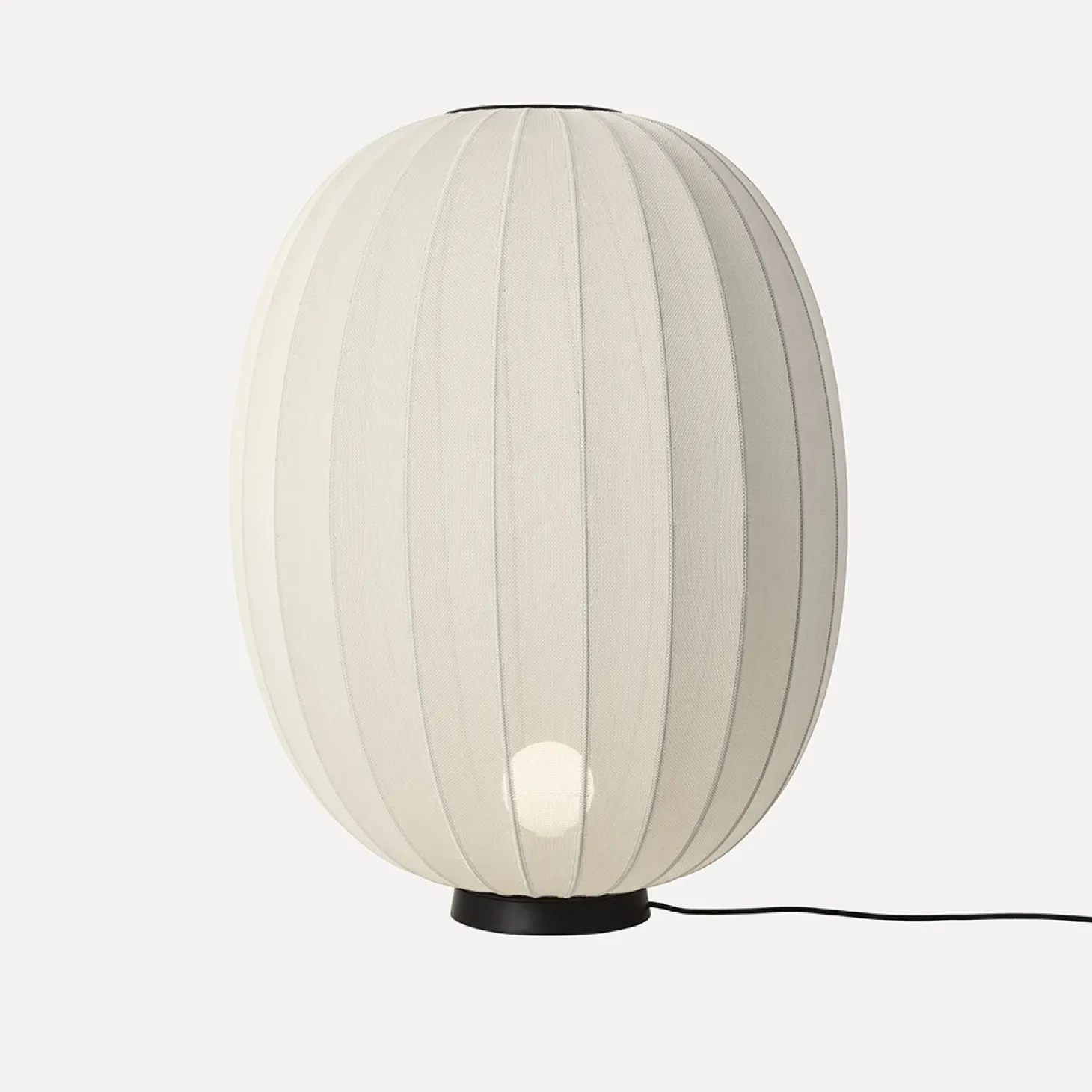 Made By Hand - Gulvlampe - Knit-Wit 65 High Oval Floor Level - Pearl White