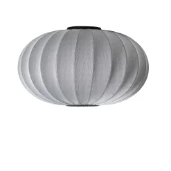 Made By Hand - Loftlampe - Knit-Wit 76 Oval Ceiling/Wall - Silver