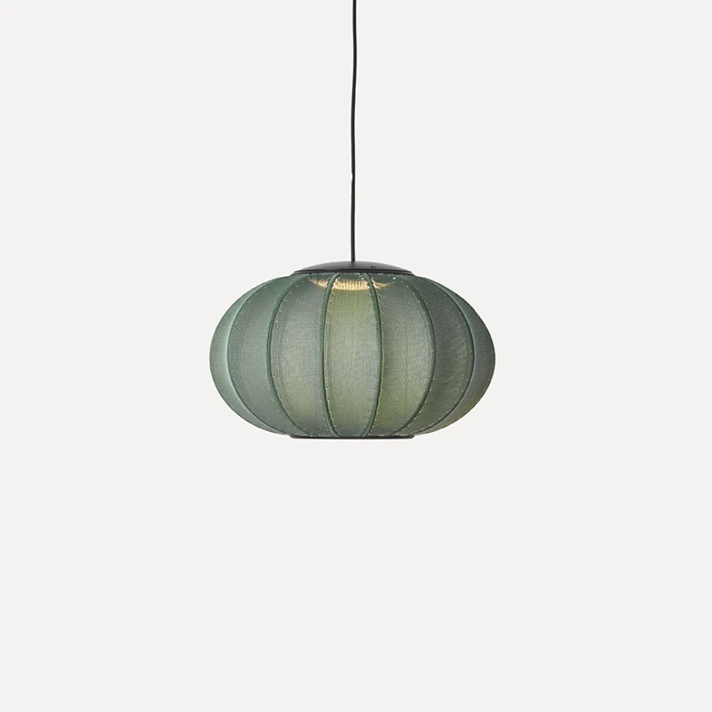 Made By Hand - Pendellampe - Knit-Wit 45 Oval Pendant LED - Tweed Green