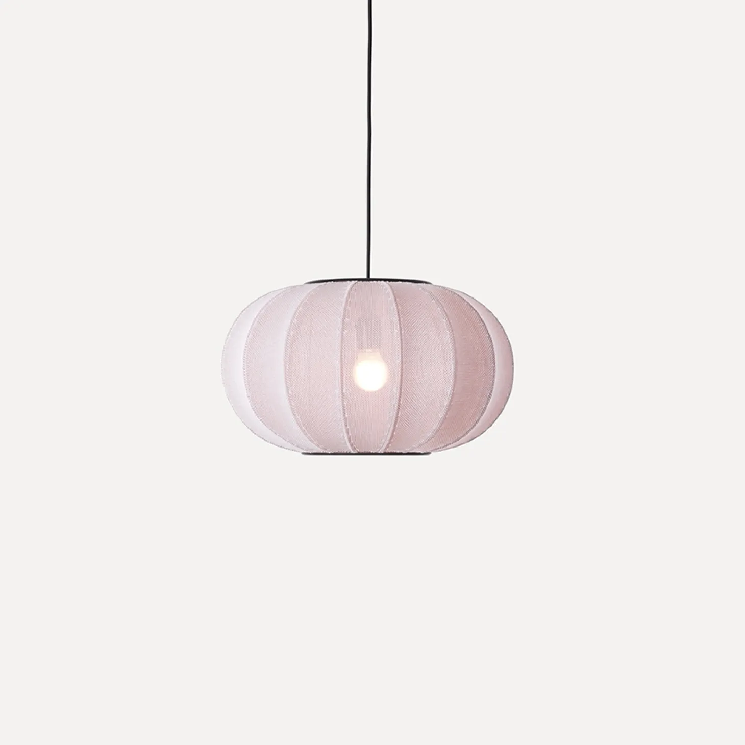 Made By Hand - Pendellampe - Knit-Wit 45 Oval Pendant - Light Pink