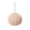 Made By Hand - Pendellampe - Knit-Wit 45 Round Pendant LED - Sand Stone