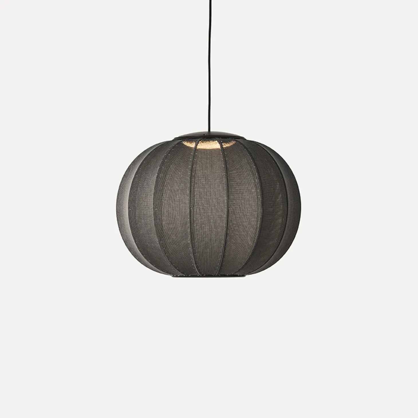 Made By Hand - Pendellampe - Knit-Wit 45 Round Pendant LED - Black