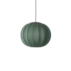 Made By Hand - Pendellampe - Knit-Wit 45 Round Pendant LED - Tweed Green