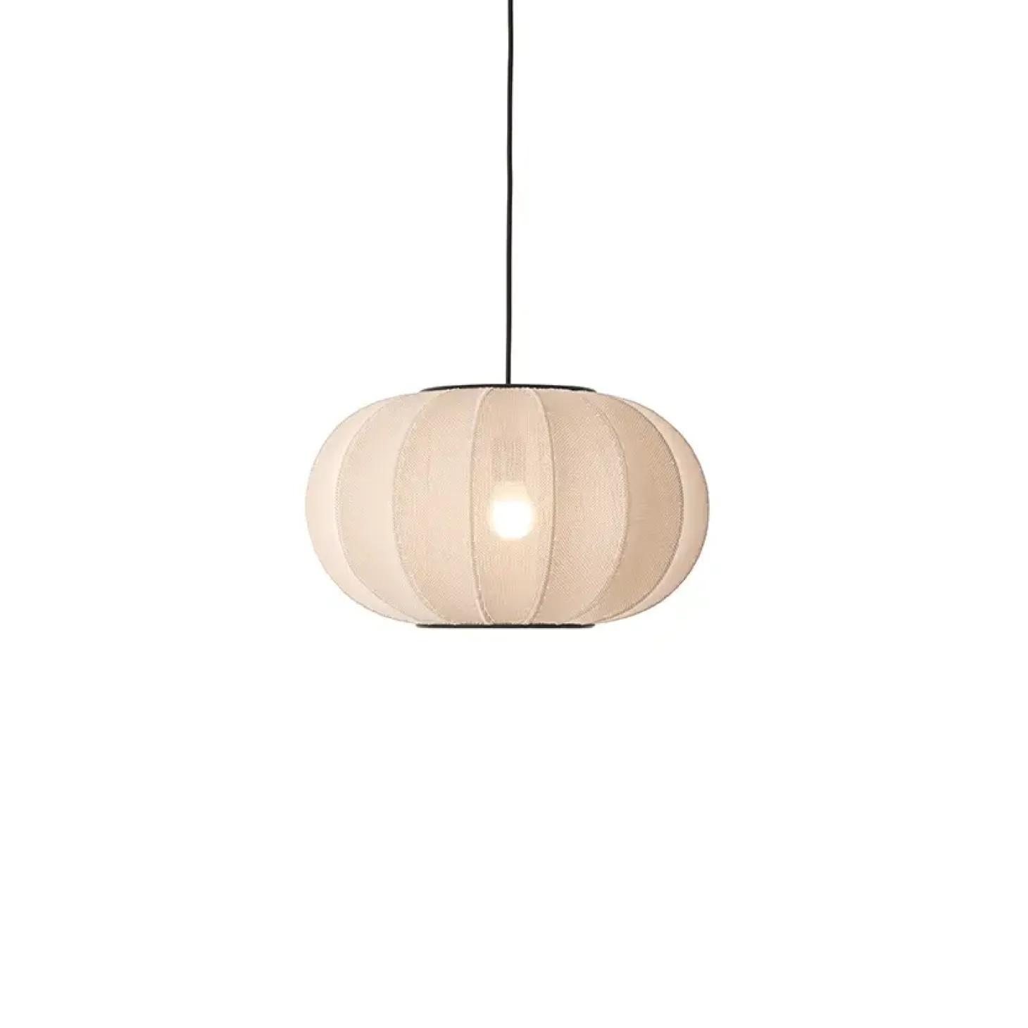 Made By Hand - Pendellampe - Knit-Wit 45 Oval Pendant - Sand Stone