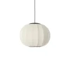 Made By Hand - Pendellampe - Knit-Wit 45 Round Pendant LED - Pearl White