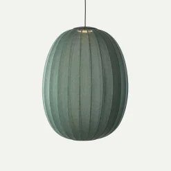 Made By Hand - Pendellampe - Knit-Wit 65 High Oval Pendant LED - Tweed Green
