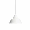 Made by Hand - Værkstedslampe i Ø 28 cm - Mat hvid