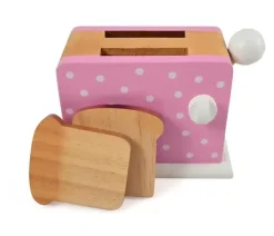 Magni - Brødrister med prikker, pink, FSC 100%