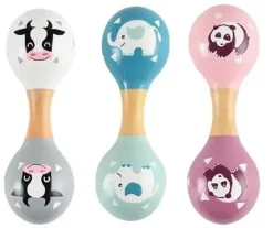 Magni - Dobbelt maracas med elefant, blå