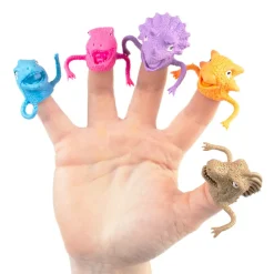 Magni - Fingerdukke med dino - assorteret farve, pris er for 1 stk.
