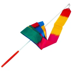 Magni - Gymnastikvimpel med satin bånd, multifarvet / Magni - Gymnastics ribbon with satin ribbon, multi