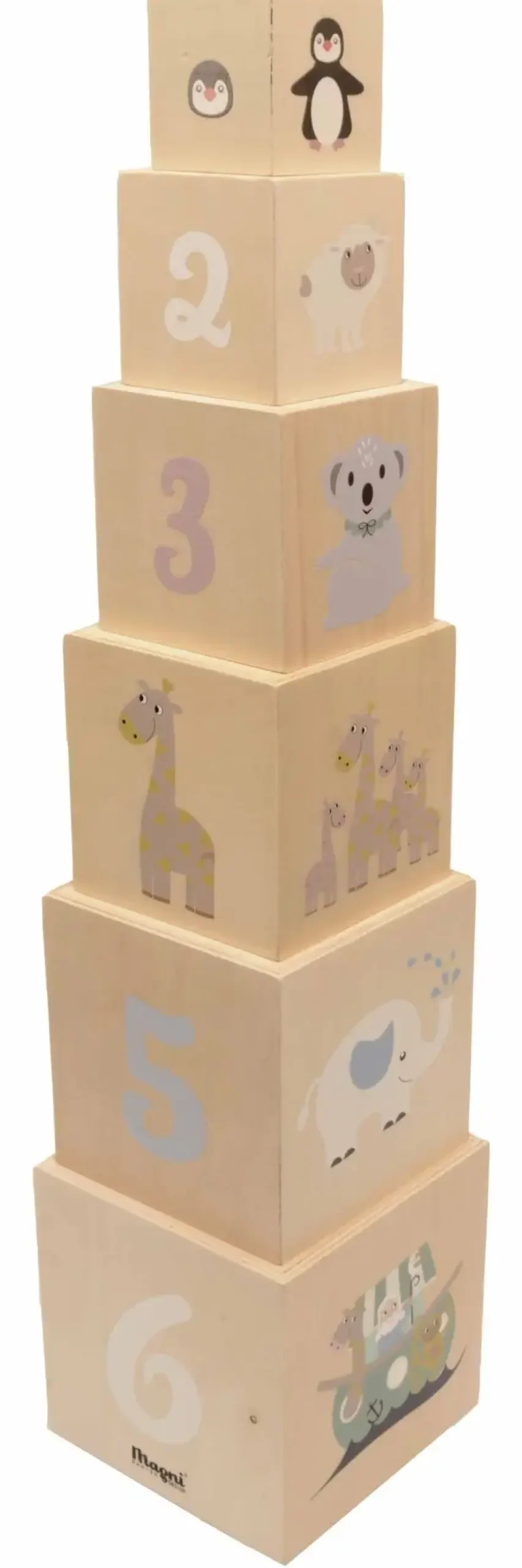 Magni - Stabel kasser med Noahs Ark - Træ