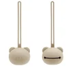 Magni - Sutteholder i LFGB silikone med bamsemotiv, beige