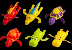 Magni - Træk-op badedyr (skildpadde, krokodille, flodhest), assorteret farve, pris er for 1 stk.
