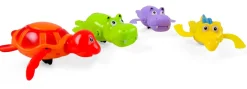 Magni - Træk-op badedyr (skildpadde, krokodille, flodhest), assorteret farve, pris er for 1 stk.