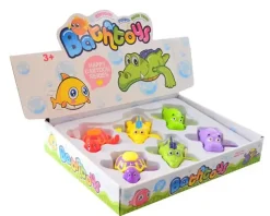 Magni - Træk-op badedyr (skildpadde, krokodille, flodhest), assorteret farve, pris er for 1 stk.