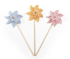 Magni - Vindmølle med striber, 3 assorterede farver, Ø17 cm.