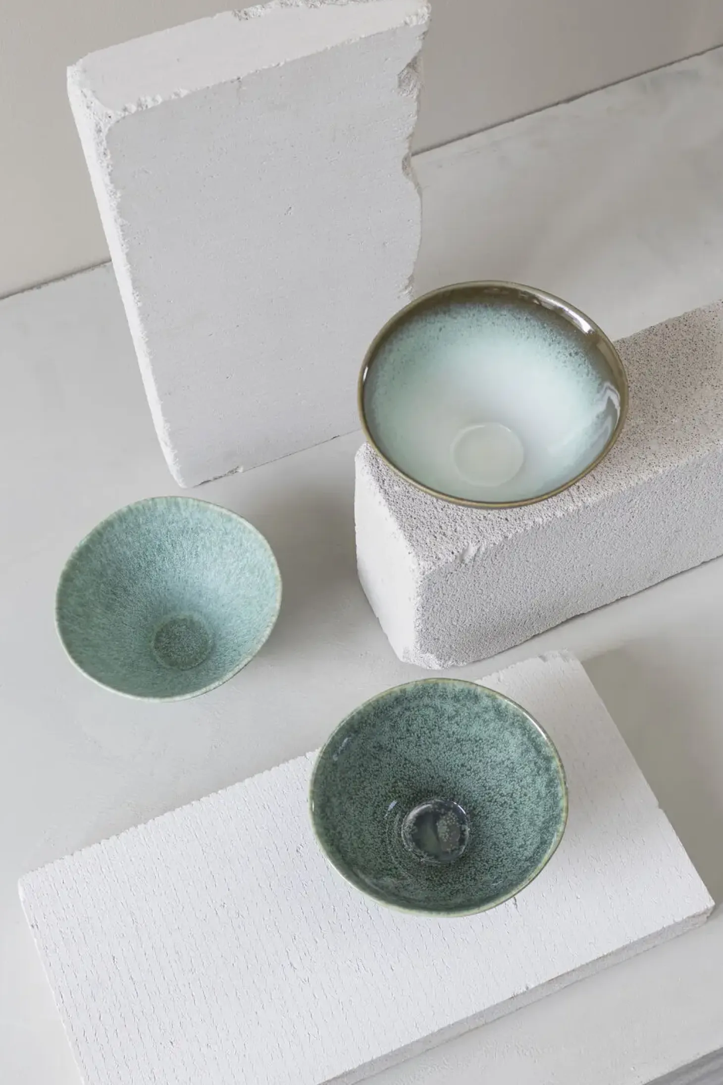 Mette Ditmer - ELEMENTS bowl, medium, 3-pack - Green tones