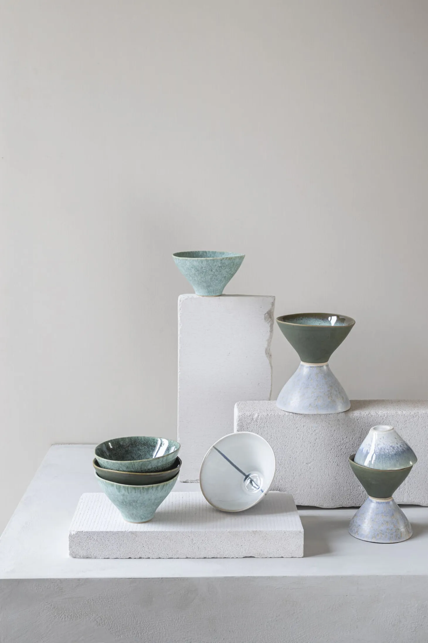 Mette Ditmer - ELEMENTS bowl, small, 3-pack - Green tones