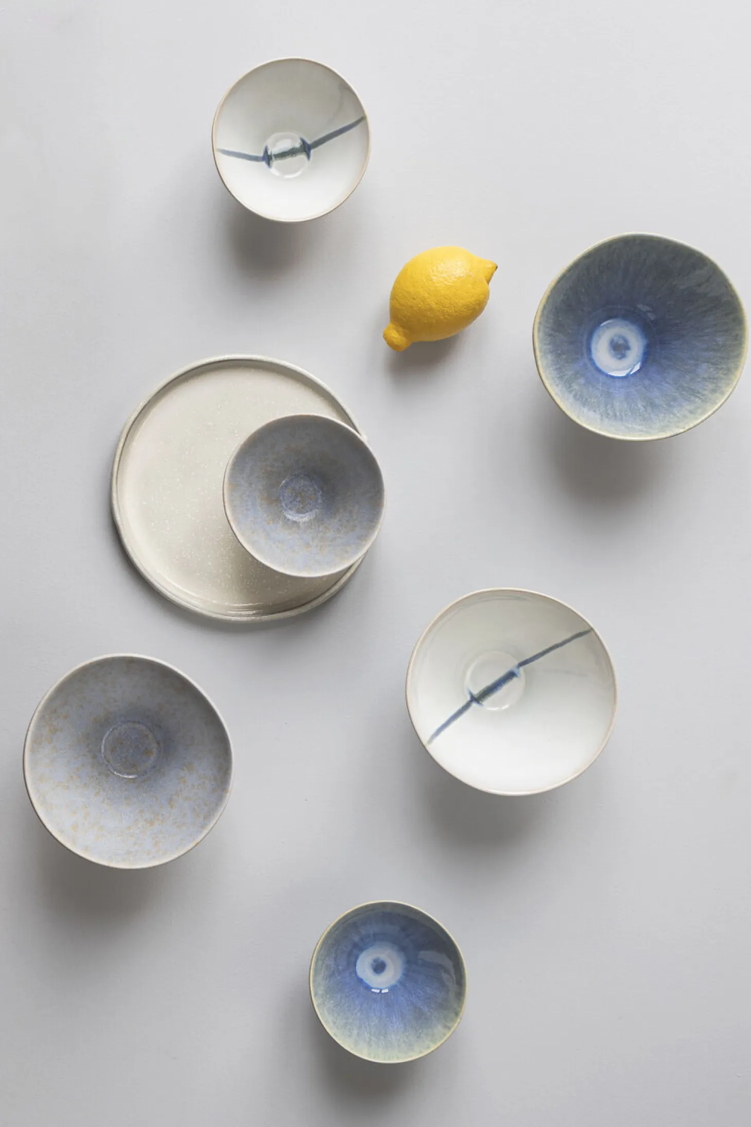 Mette Ditmer - ELEMENTS bowl, medium, 3-pack - Blue tones