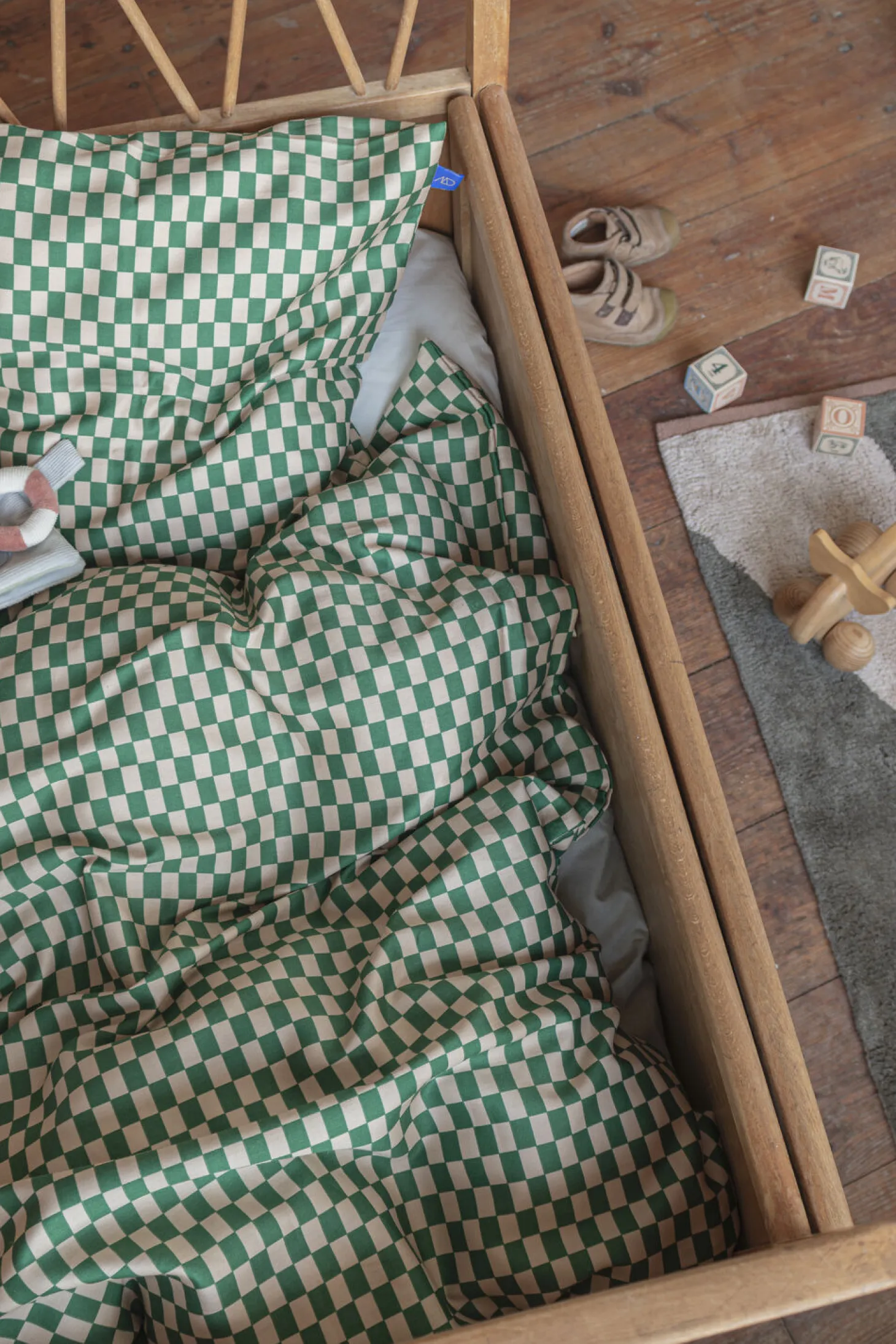 Mette Ditmer - MINI baby bed set - Pine green / Tan