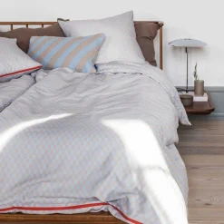 Mette Ditmer - MINI-sengesæt - Light blue/Tan - W140 x L220 cm