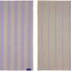 Mette Ditmer - Stripes Viskestykke - 50x70 cm - Sand - Sæt med 2 styk