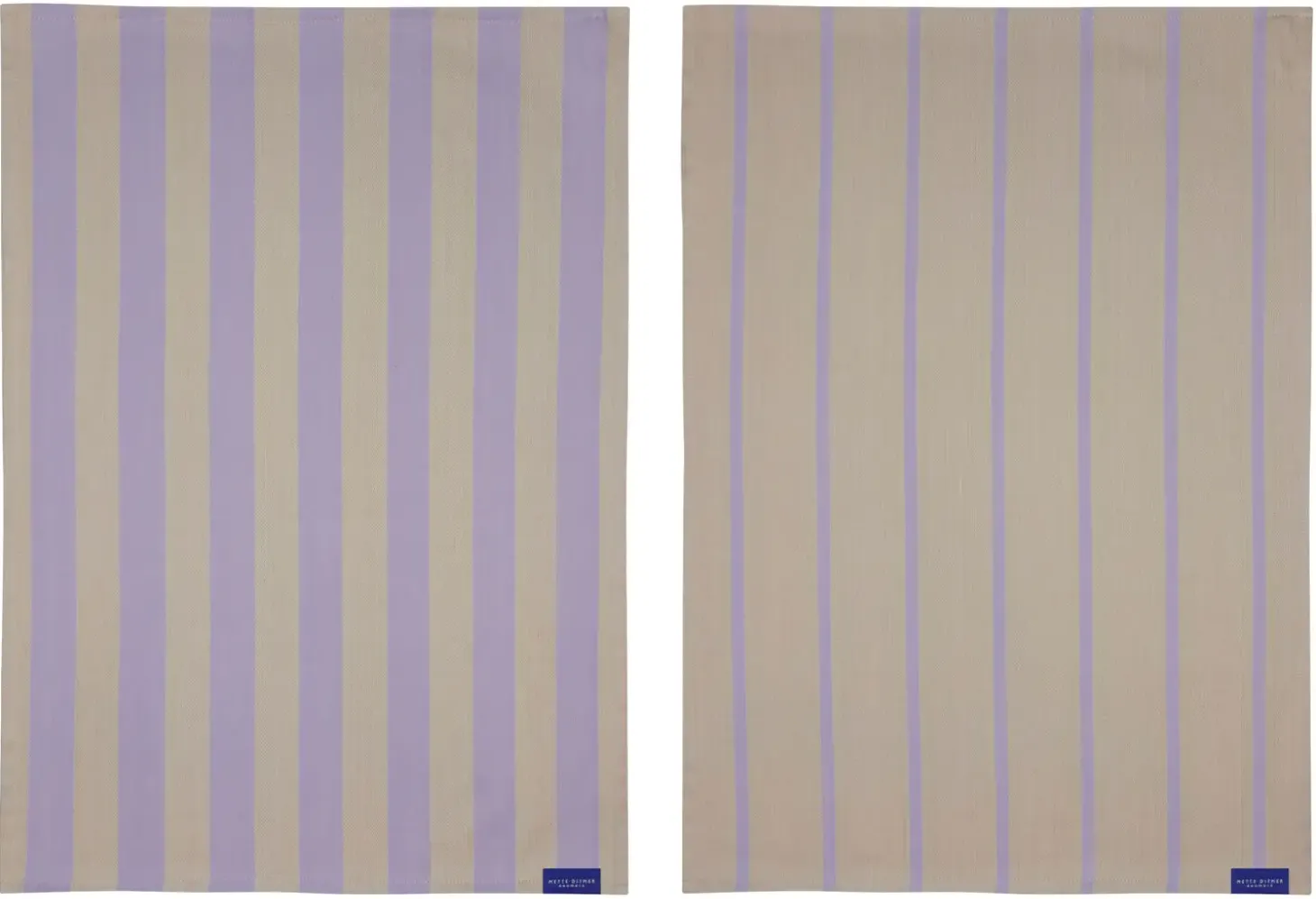 Mette Ditmer - Stripes Viskestykke - 50x70 cm - Sand - Sæt med 2 styk