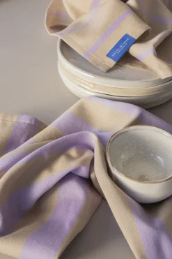 Mette Ditmer - Stripes Viskestykke - 50x70 cm - Sand - Sæt med 2 styk