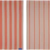 Mette Ditmer - Stripes Viskestykke - 50x70 - Latte - Sæt med 2 styk