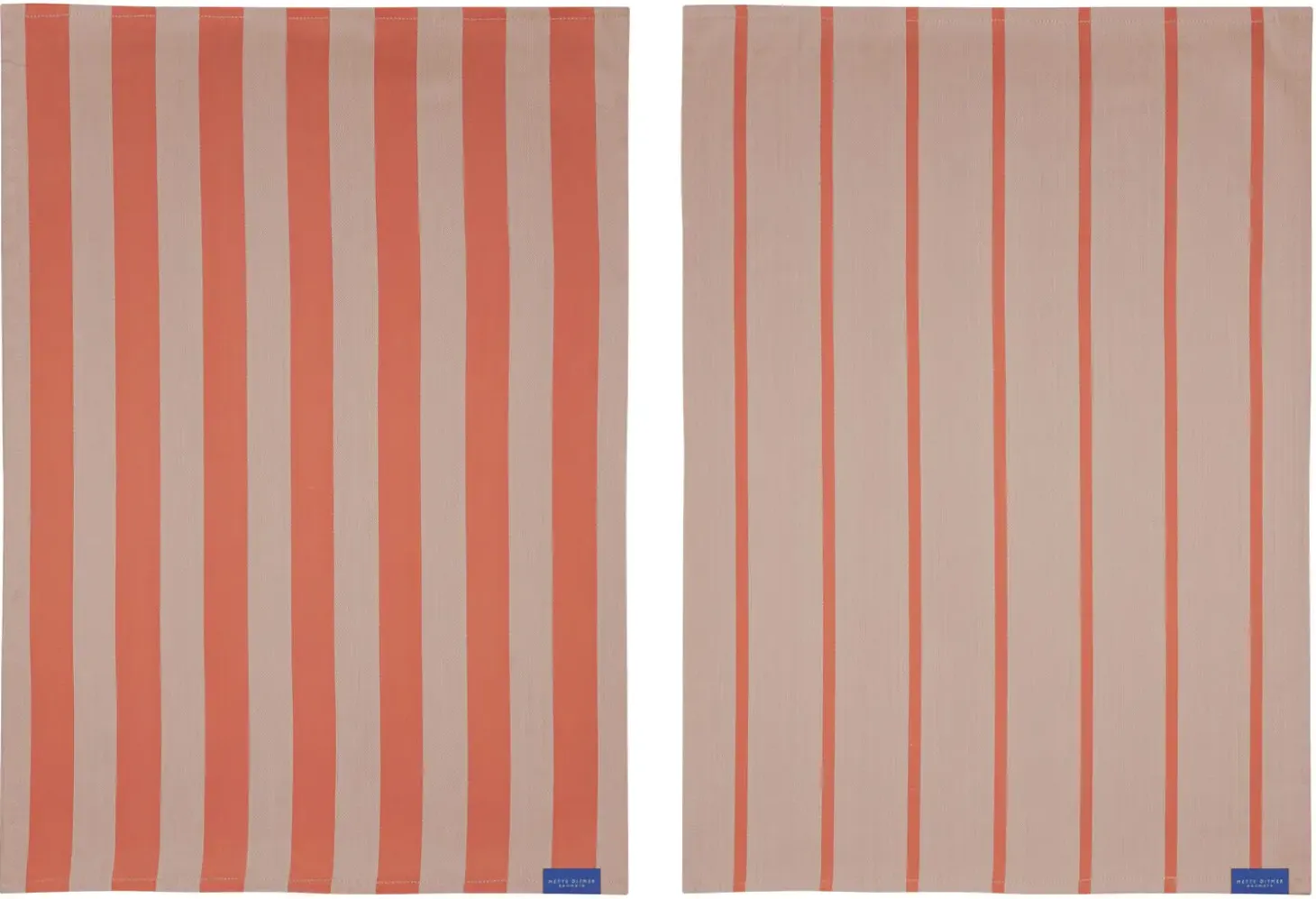 Mette Ditmer - Stripes Viskestykke - 50x70 - Latte - Sæt med 2 styk