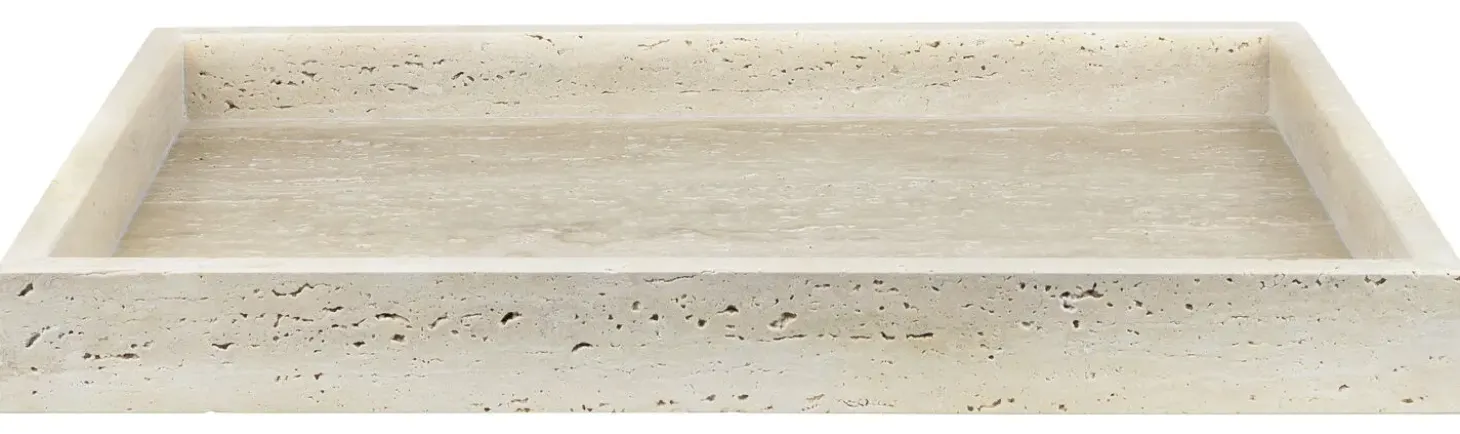 Mette Ditmer - TRAVERTINE tray, large - Linen
