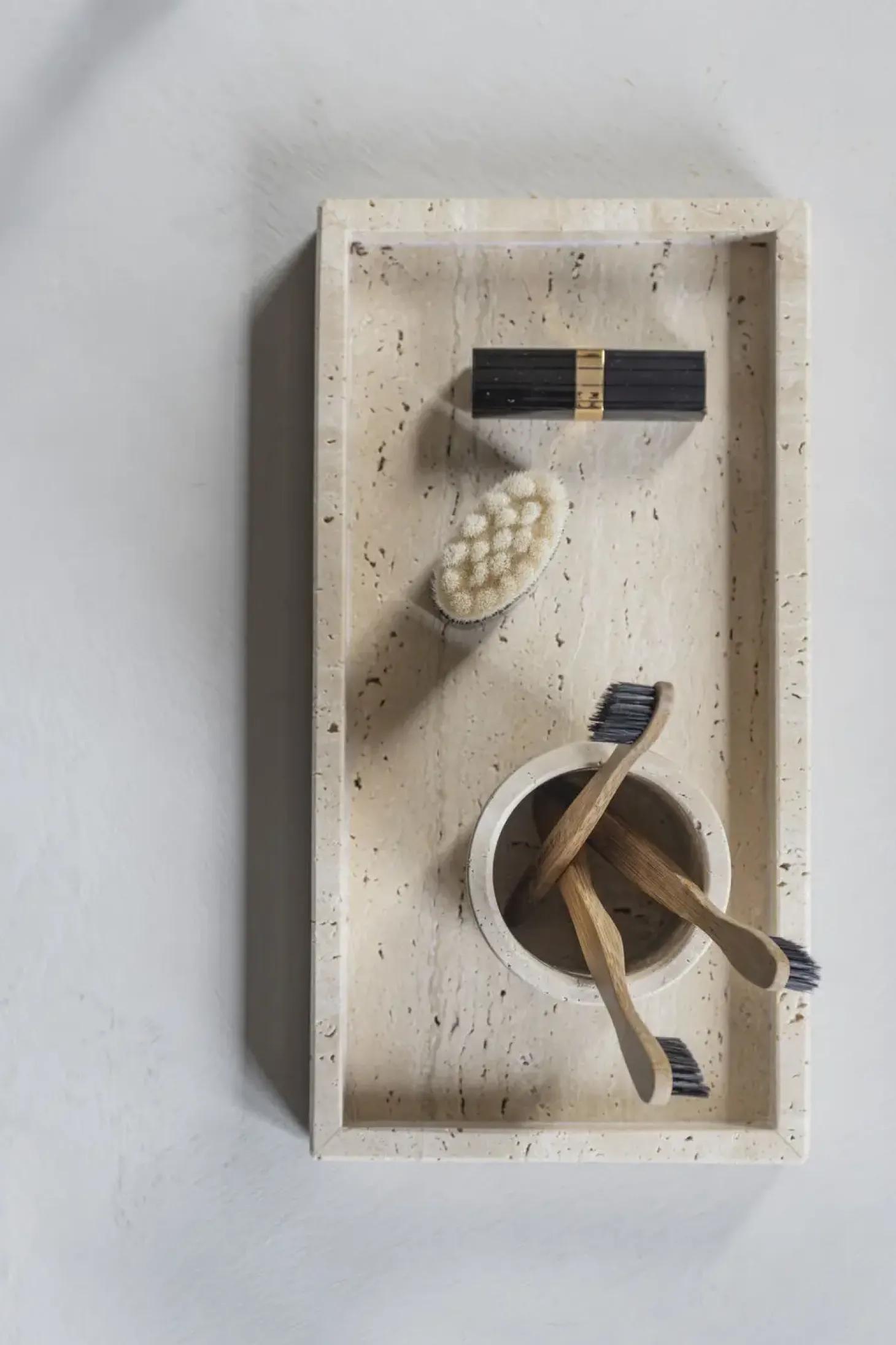 Mette Ditmer - TRAVERTINE deco tray - Linen