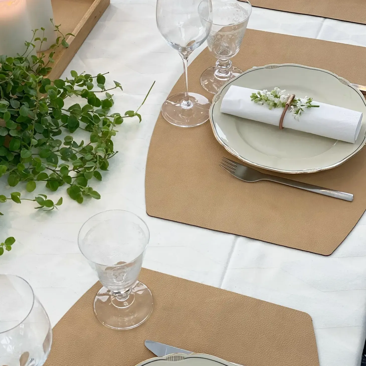 MiLLE W NORDISK DESIGN - Ellips Dækkeserviet - Beige - 45x35 cm