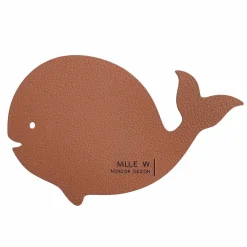MiLLE W NORDISK DESIGN - Glasbrik/Coaster - Hval - Cognac