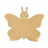 MiLLE W NORDISK DESIGN - Glasbrik/Coaster - Sommerfugl - Beige