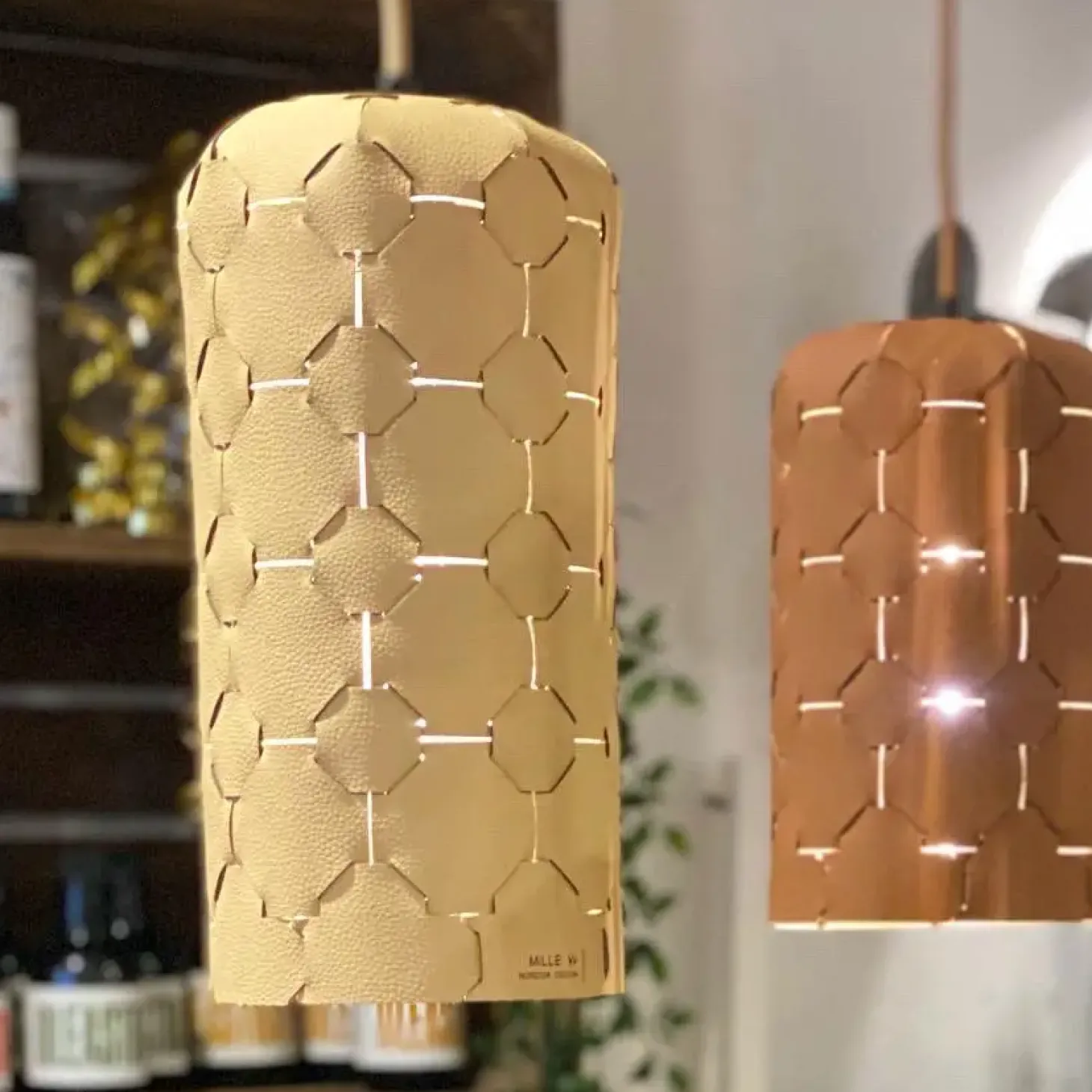 MiLLE W NORDISK DESIGN - Polar Lights - Pendel - Beige læder - Small