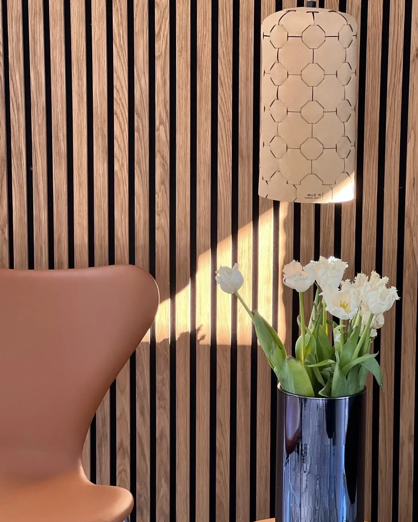 MiLLE W NORDISK DESIGN - Polar Lights - Pendel - Beige læder - Small