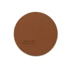 MiLLE W NORDISK DESIGN - Round glasbrik - Cognac farvet - Ø10 cm