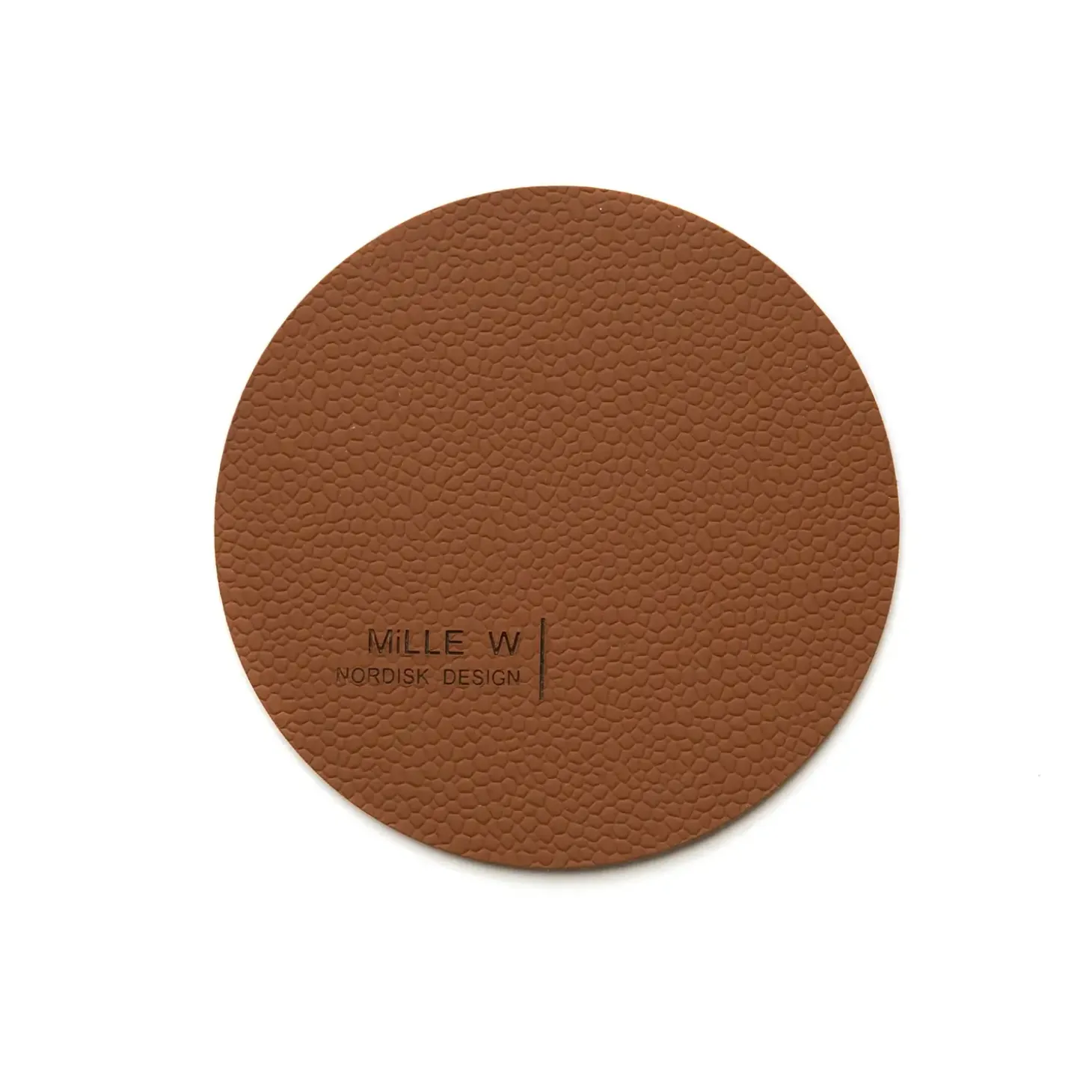 MiLLE W NORDISK DESIGN - Round glasbrik - Cognac farvet - Ø10 cm