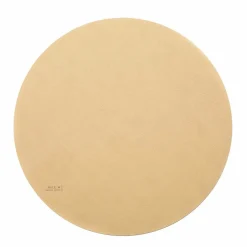 MiLLE W NORDISK DESIGN - Rund Dækkeserviet - Beige læder - Ø40 cm
