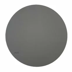 MiLLE W NORDISK DESIGN - Rund Dækkeserviet - Grå læder - Ø40 cm