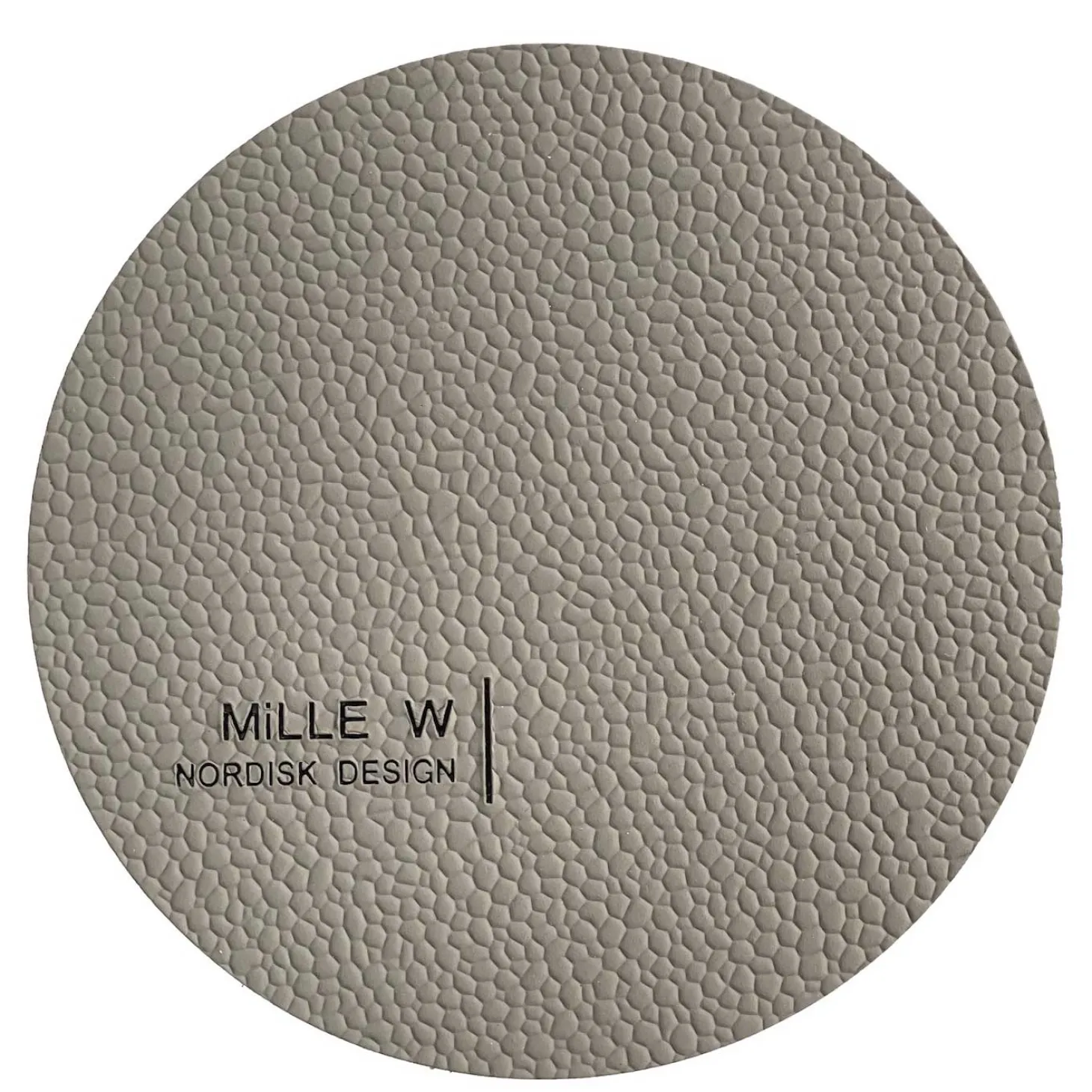 MiLLE W NORDISK DESIGN - Round Glasbrik - Grå - Ø10cm